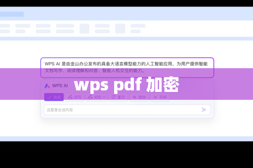 wps pdf 加密