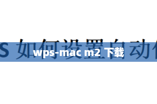 wps-mac m2 下载