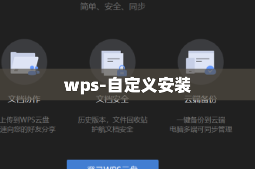 wps-自定义安装